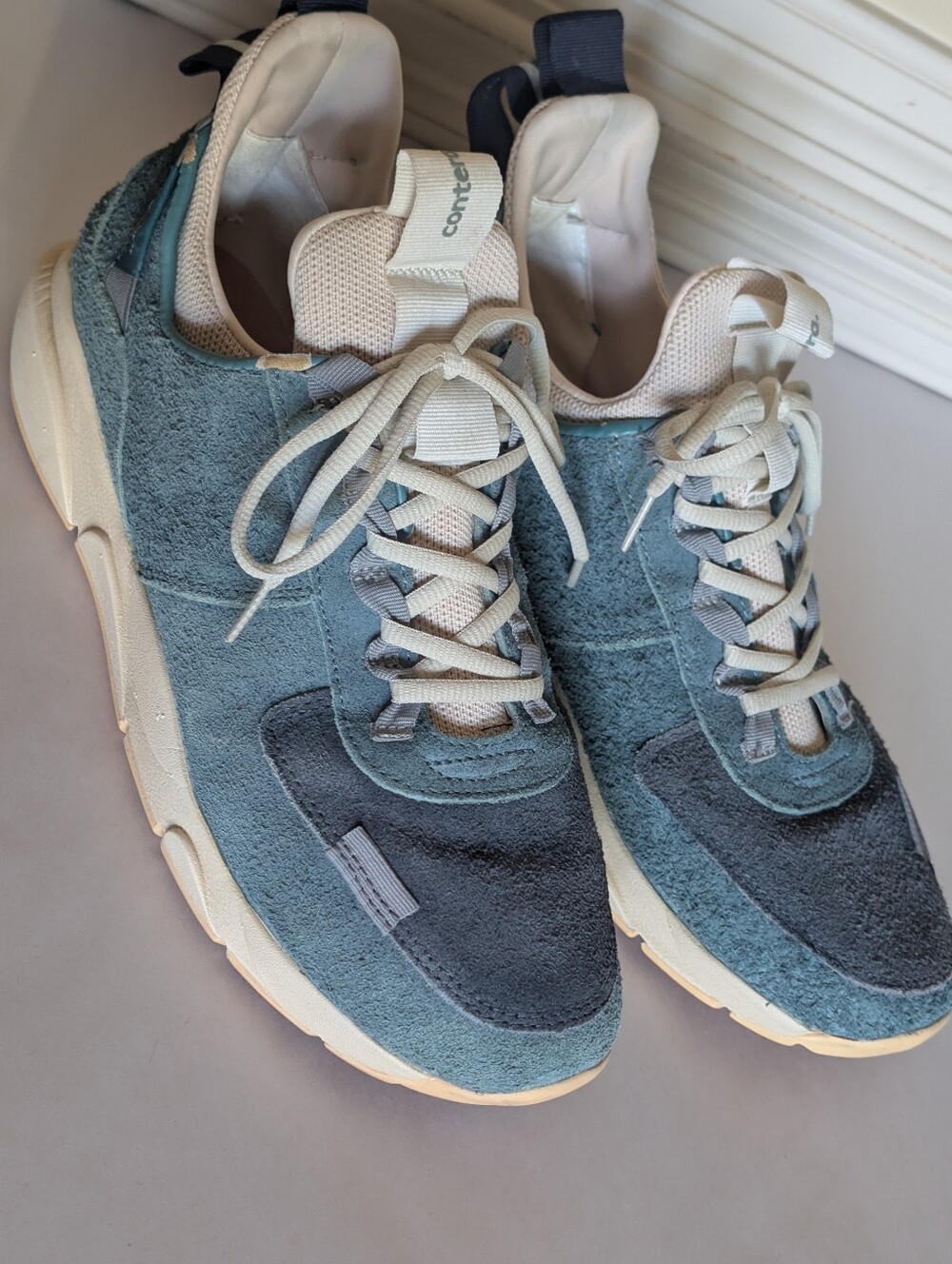 Clearweather Contera Suede Colorblock Sneakers in blue Mens size 10.5 women's 12
